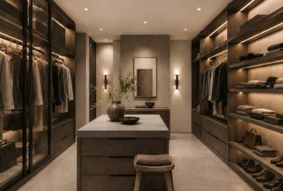 Brutalism Walk-In Closet